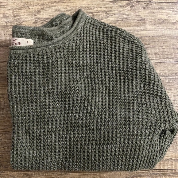 Forest Green Knit Hollister Crewneck - Picture 1 of 4